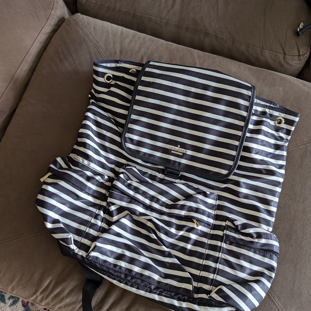 Kate Spade Black and White Backpack